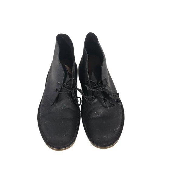 Clarks Mens Bushacre Chukka Boot Black Comfort Preppy Oiled Leather US/11 - Picture 1 of 9